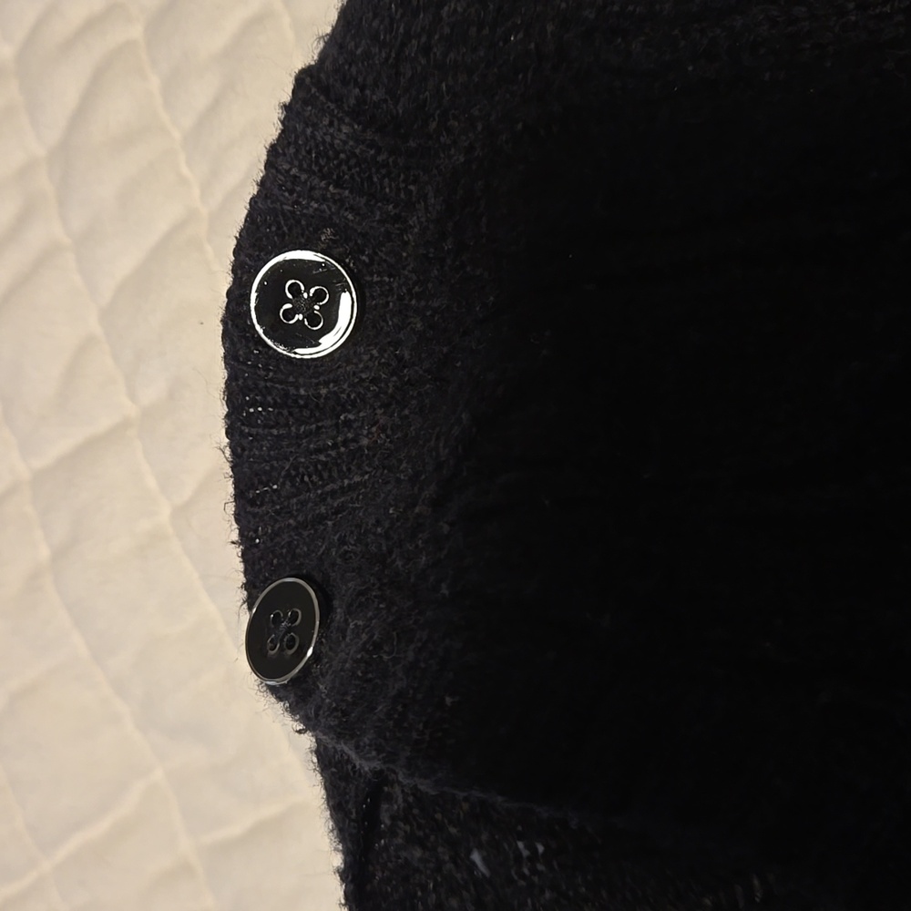 Old Navy Black Sweater W Buttons - Picture 4 of 4